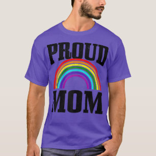 Womens Gay Pride Proud Mam Moeder LGBTQ Rai T-shirt
