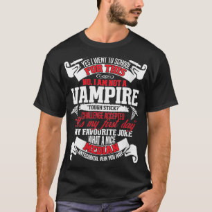 Womens geen Vampire Funny Phlebotomie-technicus P T-shirt