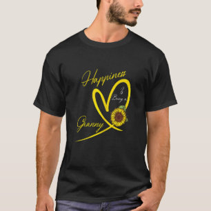 Womens Geluk is een oma zonnebloem 1 T-shirt