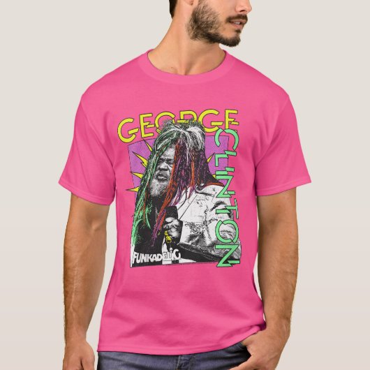 Womens George Clinton Funkadelic Comic Burst VNeck T-shirt (Voorkant)
