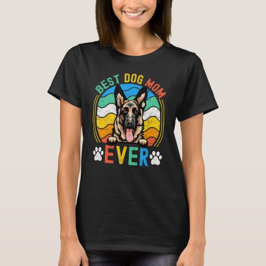 Womens German Shepherd Best Dog Mam Ever Mam T-shirt (Voorkant)