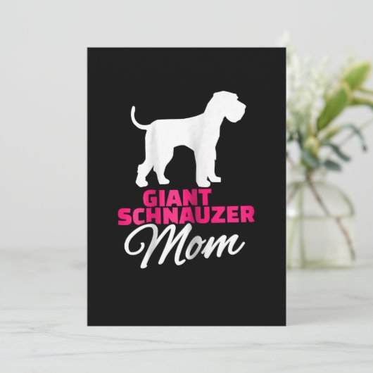 Womens Giant Schnauzer Mam Aankondiging (Staand voorkant)