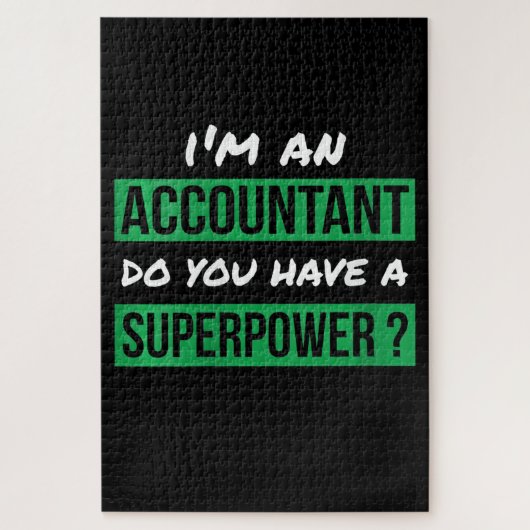 Womens Gift Accountant Heeft u een Superpower Legpuzzel (Verticaal)