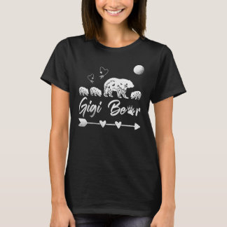 Womens Gigi Beer Met Drie Beer Cubs Moeder's Da T-shirt