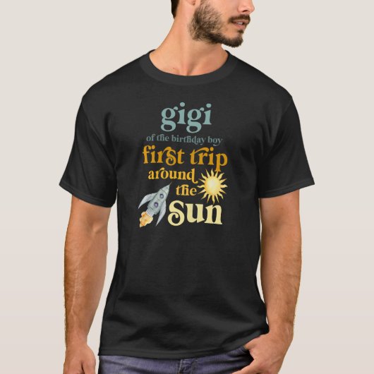 Womens Gigi Buitenspatie 1e verjaardag eerste reis T-shirt (Voorkant)