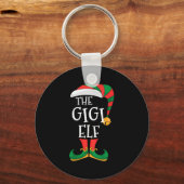 Womens Gigi Elf Xmas Matching Pajamas Group Christ Sleutelhanger (Voorkant)