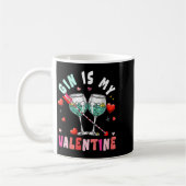 Women's Gin Is My Valentine Hearts Matching Drinke Koffiemok (Links)