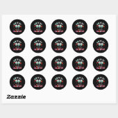 Women's Gin Is My Valentine Hearts Matching Drinke Ronde Sticker (Vel)