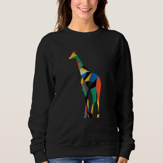 Womens Giraffe Graphic Cute Giraffe Cool Animal 5 Trui (Voorkant)