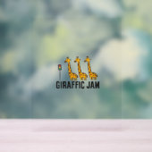 Womens Giraffic Jam Funny Giraffe Giraffe Pun Scha Acryl Bord (Neutraal)