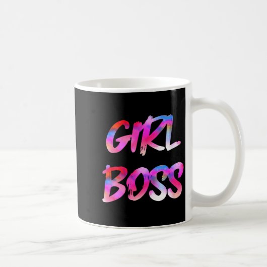 Womens Girl Boss V-neck  Koffiemok (Rechts)