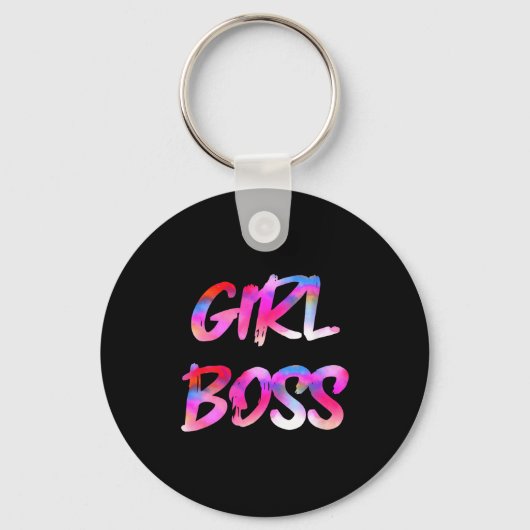 Womens Girl Boss V-neck  Sleutelhanger (Voorkant)