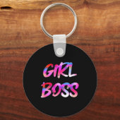 Womens Girl Boss V-neck  Sleutelhanger (Voorkant)