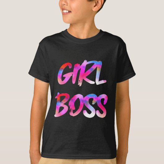 Womens Girl Boss V-neck T-shirt (Voorkant)