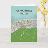 Women's Girl's Soccer Game Gefeliciteerd Kaart (Gele Bloem)