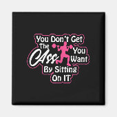 Womens Glutes Workout Day Insrational Motivational Magneet (Voorkant)
