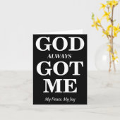 Women's God Always Got Me, My Peace My Joy Cool Qu Kaart (Gele Bloem)