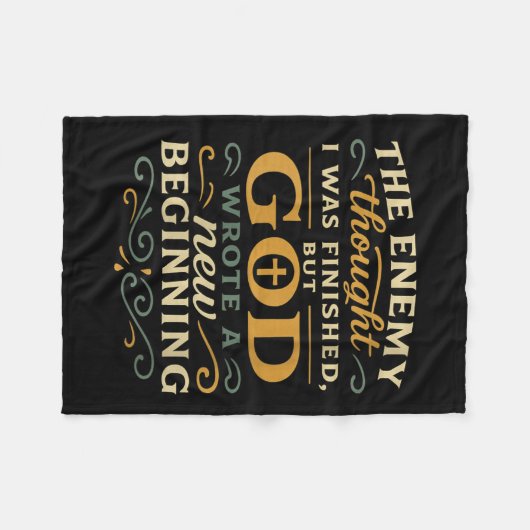 Womens God Wrote A New Beginning Faith Based Insra Fleece Deken (Voorkant (Horizontaal))