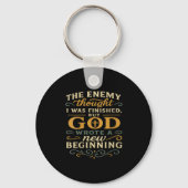 Womens God Wrote A New Beginning Faith Based Insra Sleutelhanger (Voorkant)