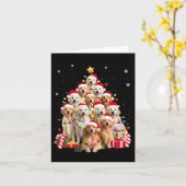 Womens Golden Retriever Christmas Tree Ornament De Kaart (Gele Bloem)
