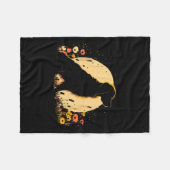 Women's Golden Retriever Lover Dog Owner Wildflowe Fleece Deken (Voorkant (Horizontaal))