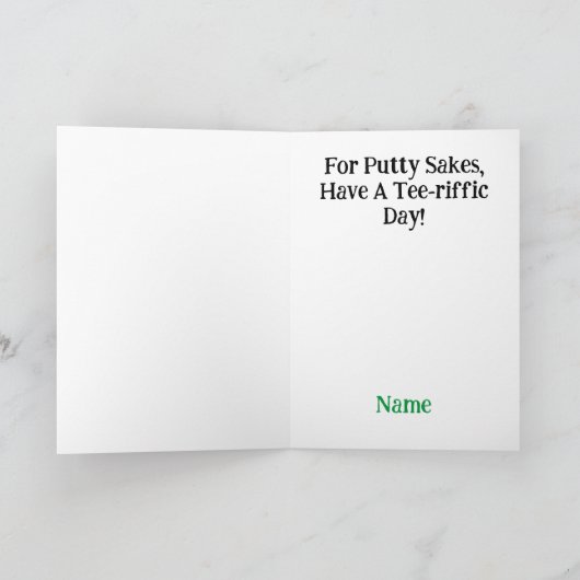 Women's Golf Day Kaart - Rode Haired Vrouw Golfer (Binnen)