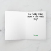 Women's Golf Day Wenskaart Brunette Golfer Feestdagen Kaart (Binnen)