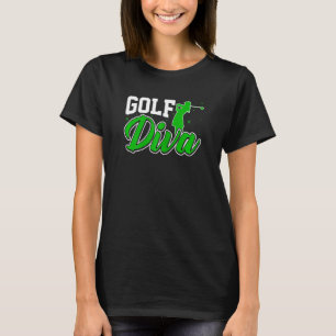 Womens Golf Diva Grappige Golfliefhebber Vrouwen L T-shirt