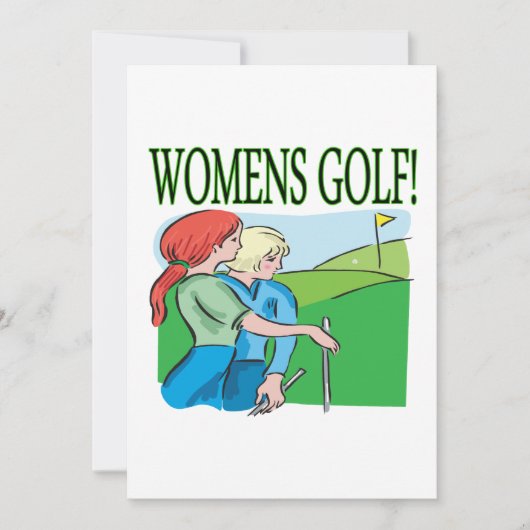 Womens Golf Kaart (Voorkant)
