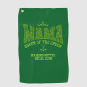 Women's Golf MAMA QUEEN OF THE GREEN Custom Golfhanddoek (Voorkant)