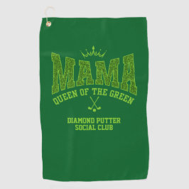 Women's Golf MAMA QUEEN OF THE GREEN Custom Golfhanddoek