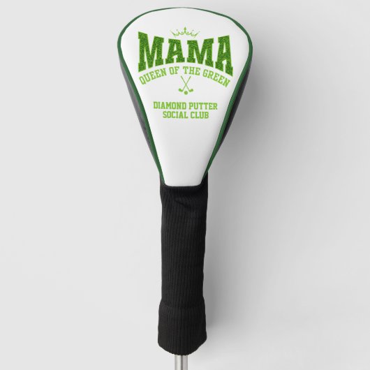 Women's Golf MAMA QUEEN OF THE GREEN Custom Golfheadcover (Voorkant)