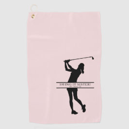 Womens Golf Silhouette Personalized Monogram City Golfhanddoek