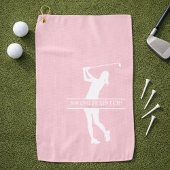 Womens Golf Silhouette Personalized Monogram City Golfhanddoek