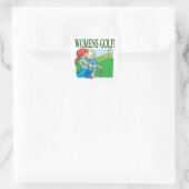 Womens Golf Vierkante Sticker (Tas)