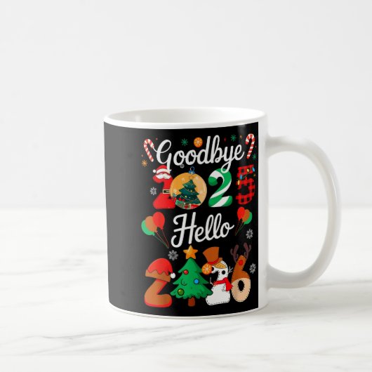Womens Goodbye 2025 Hello 2026 Christmas Matching Koffiemok (Rechts)