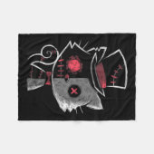 Womens Gothic Summer Graphic Harajuku Gothic Creep Fleece Deken (Voorkant (Horizontaal))