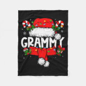 Womens Grammy Christmas Pajama Santa Claus Family  Fleece Deken (Voorkant)