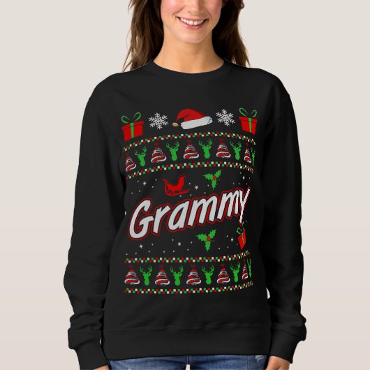 Womens Grammy kerstt-shirt cadeauidee Trui (Voorkant)