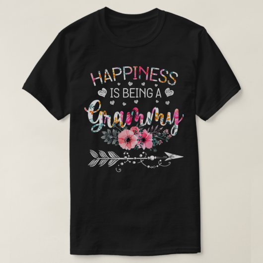 Womens Grammy Moederdag Gifts Happiness is bei T-shirt (Design voorkant)