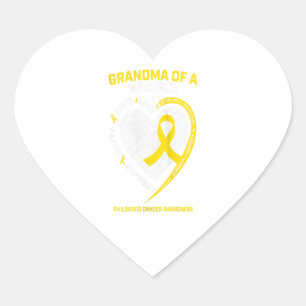 Womens Grandma Grandson Granddaughter Childhood Hart Sticker