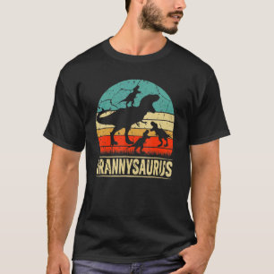 Womens Granny Dinosaurus Rex Grannysaurus 3 Kinder T-shirt