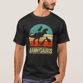 Womens Granny Dinosaurus Rex Grannysaurus 3 Kinder T-shirt
