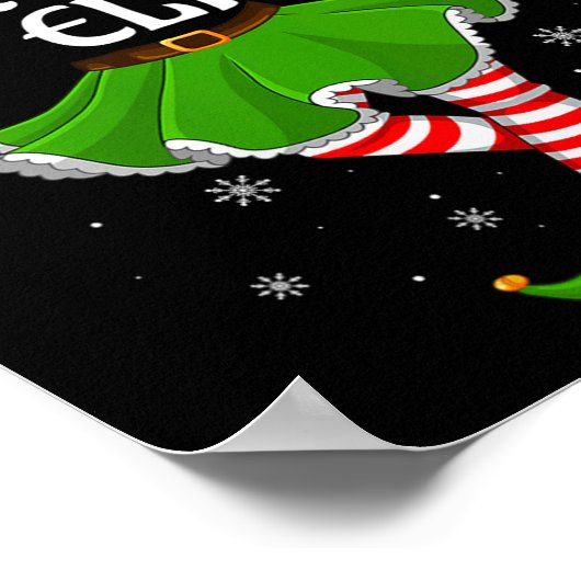 Womens Granny Elf Christmas Family Girls Women Elf Poster (Hoek)