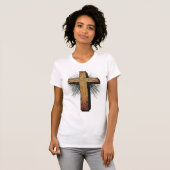 Women's Graphic Christian Cross Tee Shirt (Voorkant volledig)