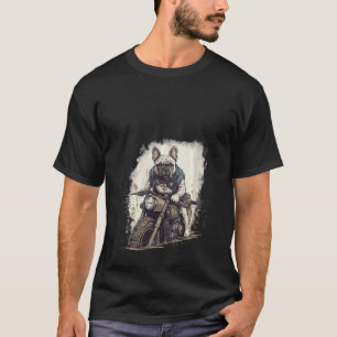 Womens Grappig Frans Bulldog Biker Frans B T-shirt