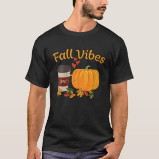 Womens Grappige Herfst Vibes Leuk Koppel Pompoen S T-shirt