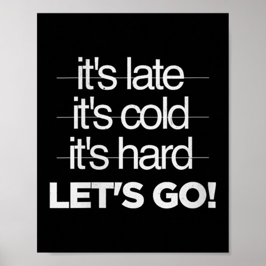 Womens Great Motivational Discipline Workout No Ex Poster (Voorkant)