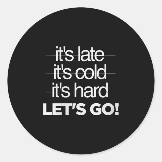 Womens Great Motivational Discipline Workout No Ex Ronde Sticker (Voorkant)