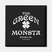 Womens Green Monsta Funny Boston M New England Srt Magneet (Voorkant)